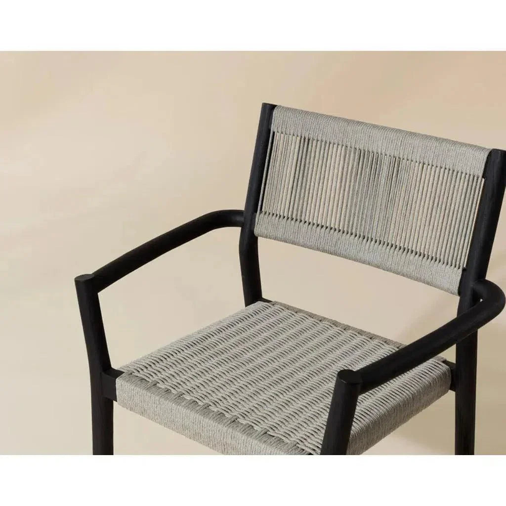 Kavala Rope Stackable Outdoor Dining Armchair-Outdoor Dining Chairs-SUNPAN-LOOMLAN