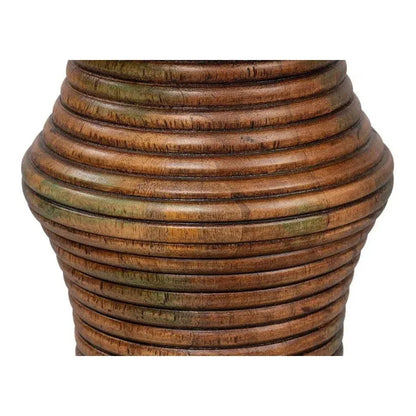 Kayan Mango Wood Brown Round End Table - LOOMLAN - Side Tables