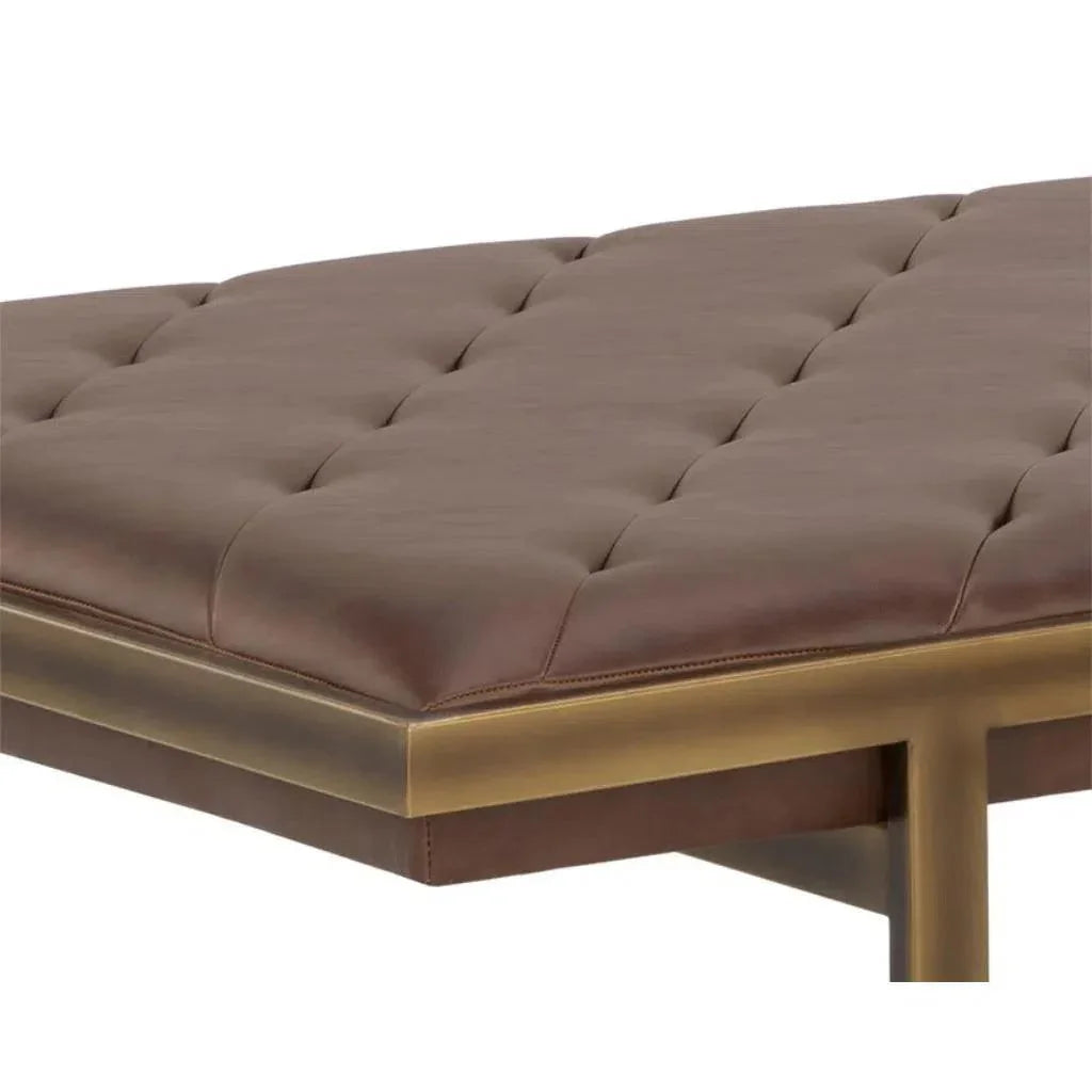 Kayla Leather Backless Bench - LOOMLAN - SUNPAN - Bedroom Benches