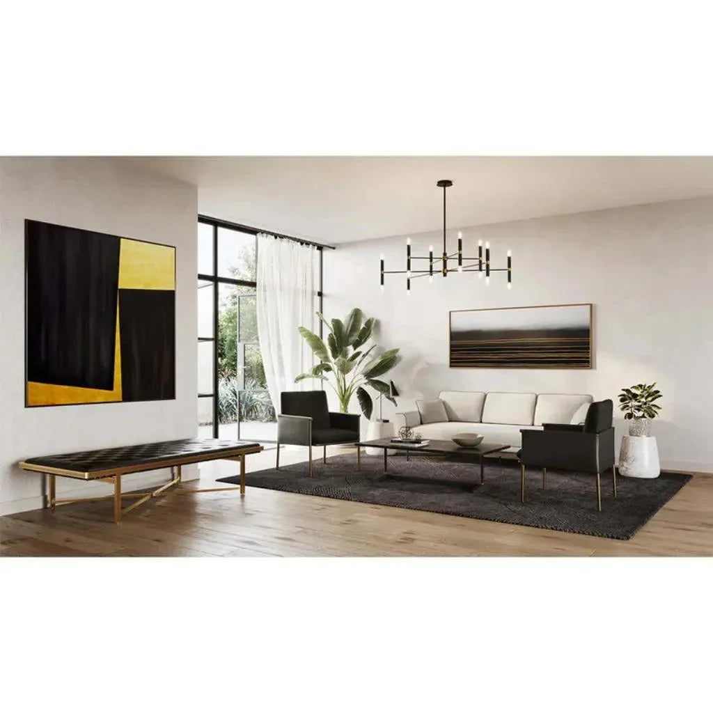 Kayla Leather Backless Bench - LOOMLAN - SUNPAN - Bedroom Benches