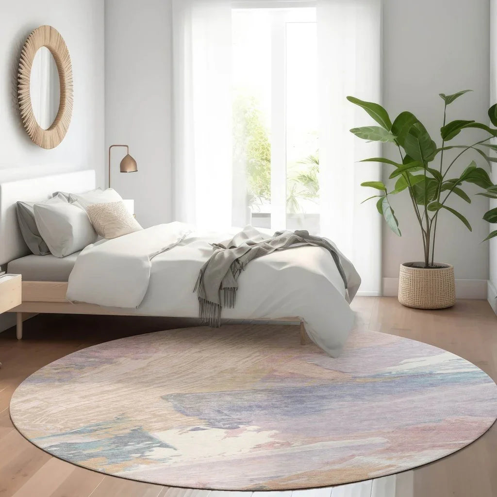 Kazimia Pink Washable Indoor - Outdoor Rug - LOOMLAN - LOOMLAN Rugs - Outdoor Rugs