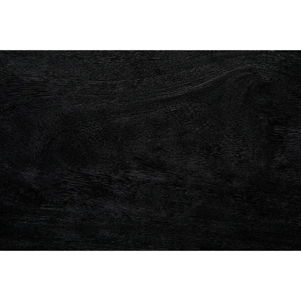 Kazuo Stool Black Wood Footstool - LOOMLAN - Noir - Poufs and Stools