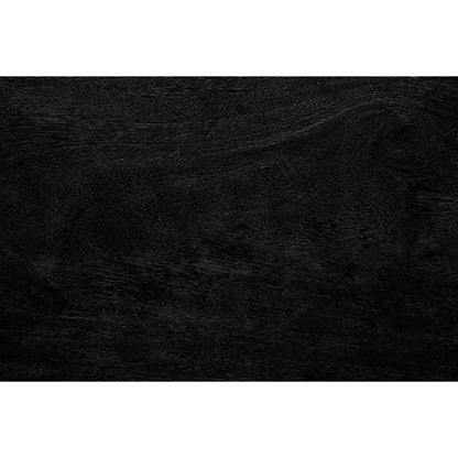 Kazuo Stool Black Wood Footstool - LOOMLAN - Noir - Poufs and Stools