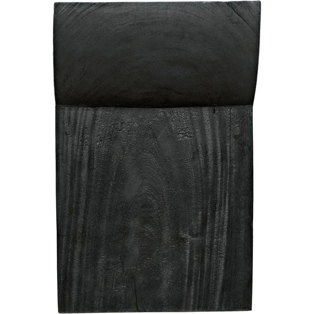 Kazuo Stool Black Wood Footstool - LOOMLAN - Noir - Poufs and Stools