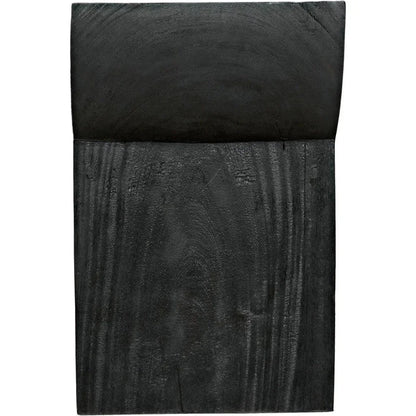 Kazuo Stool Black Wood Footstool - LOOMLAN - Noir - Poufs and Stools