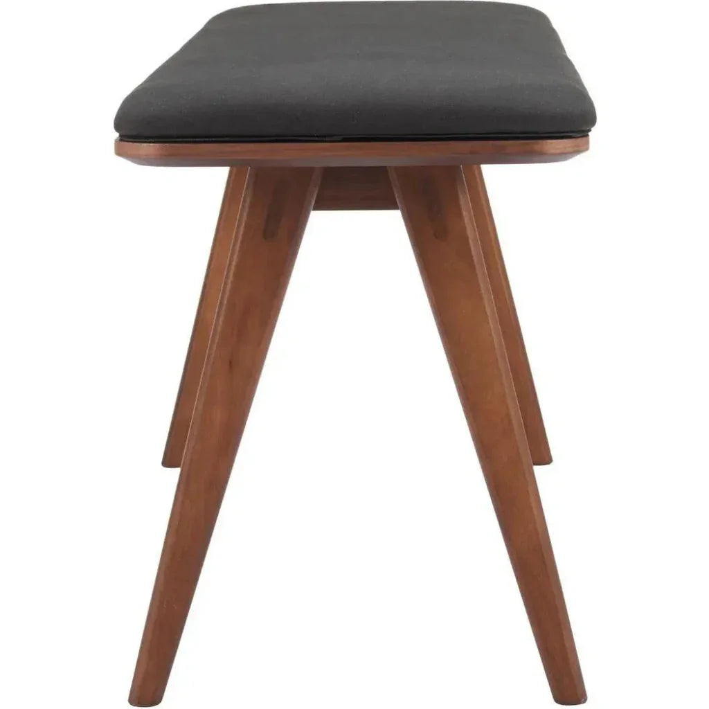 Kazwali Wood Black and Walnut Bench - LOOMLAN - Zuo Modern - Dining Benches