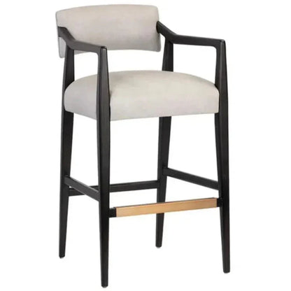 Keagan Leather Barstool - LOOMLAN - SUNPAN - Bar Stools