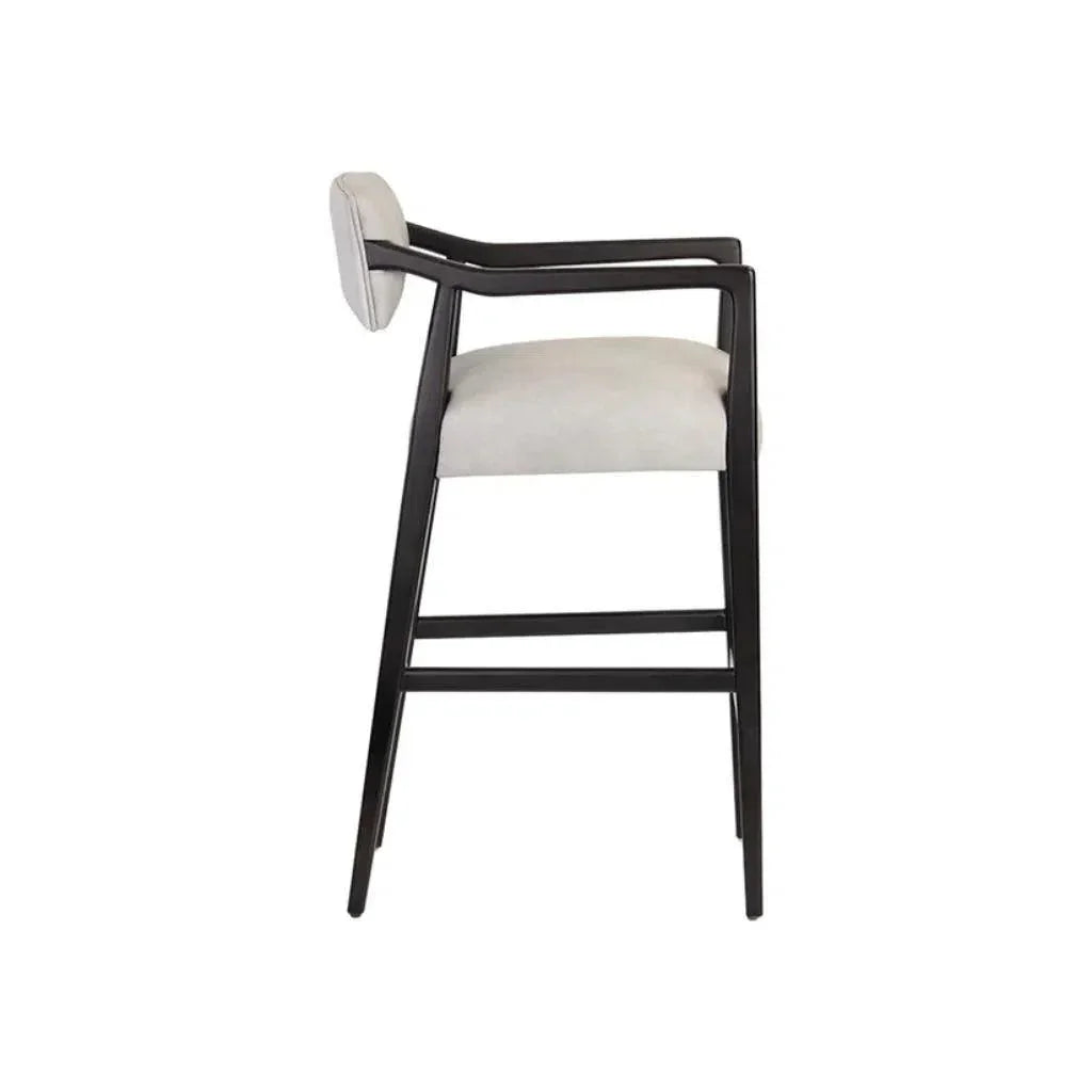 Keagan Leather Barstool - LOOMLAN - SUNPAN - Bar Stools