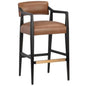 Keagan Leather Barstool - LOOMLAN - SUNPAN - Bar Stools