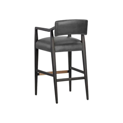 Keagan Leather Barstool - LOOMLAN - SUNPAN - Bar Stools