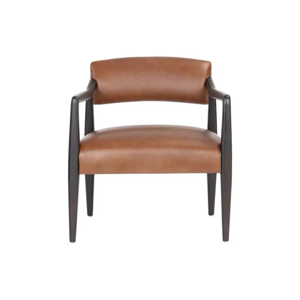Keagan Leather Lounge Chair - LOOMLAN - SUNPAN - Accent Chairs