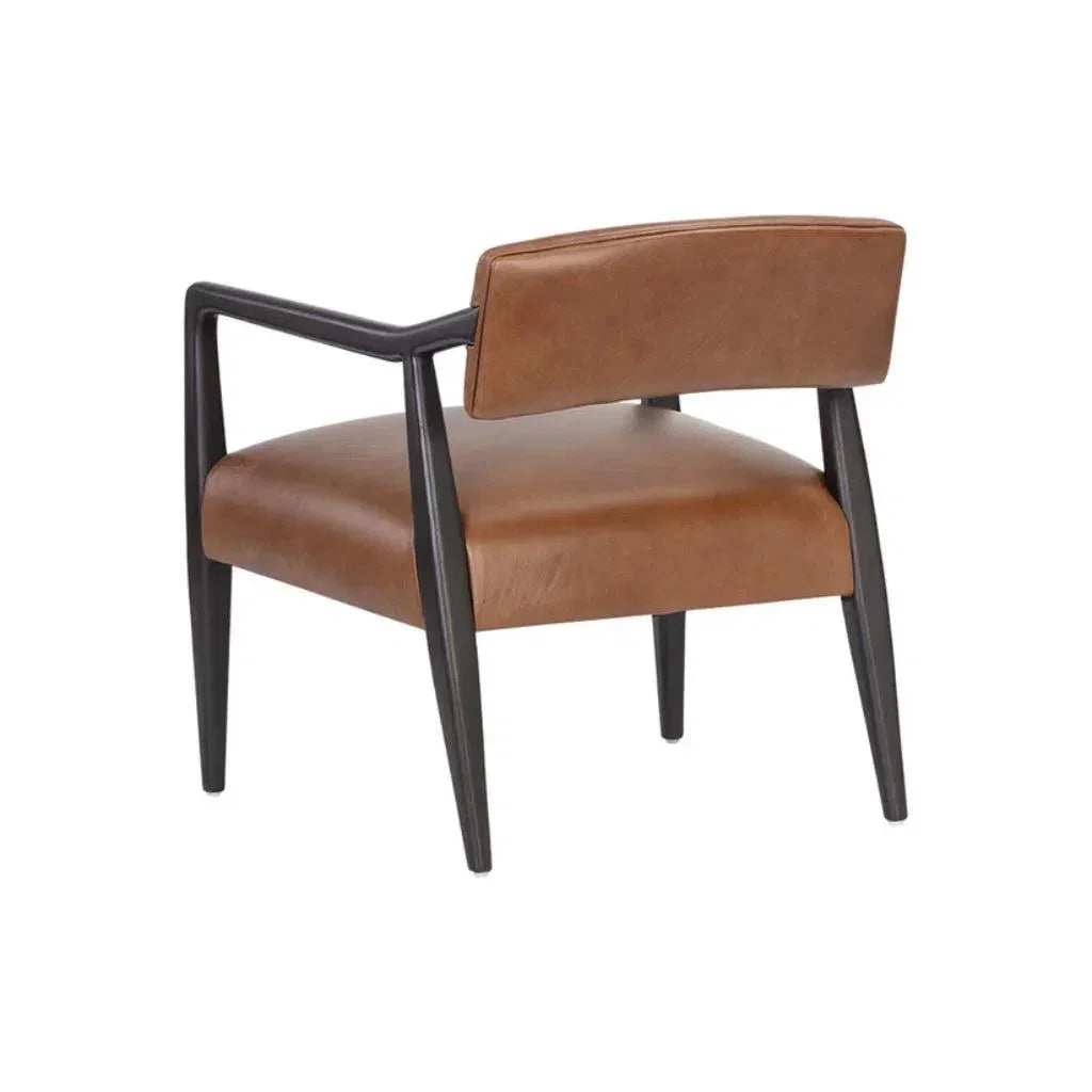 Keagan Leather Lounge Chair - LOOMLAN - SUNPAN - Accent Chairs