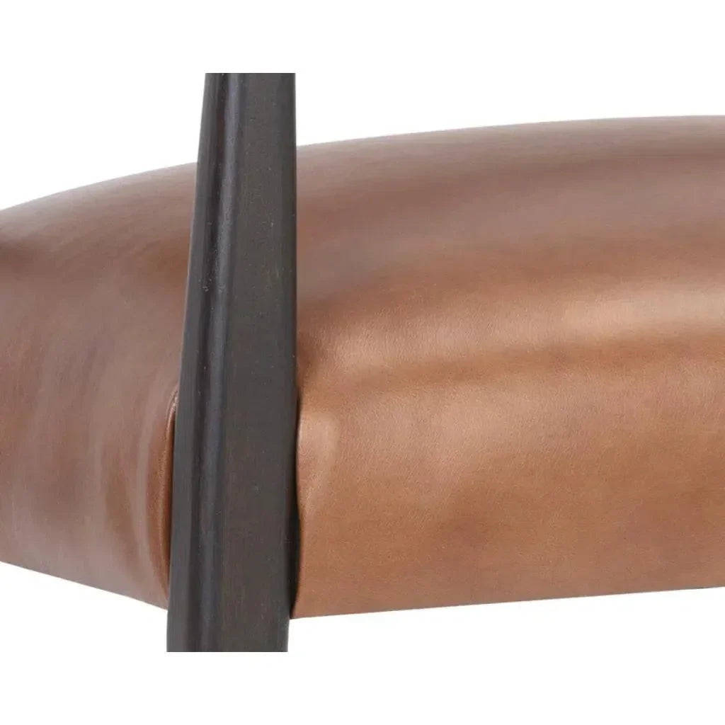 Keagan Leather Lounge Chair - LOOMLAN - SUNPAN - Accent Chairs