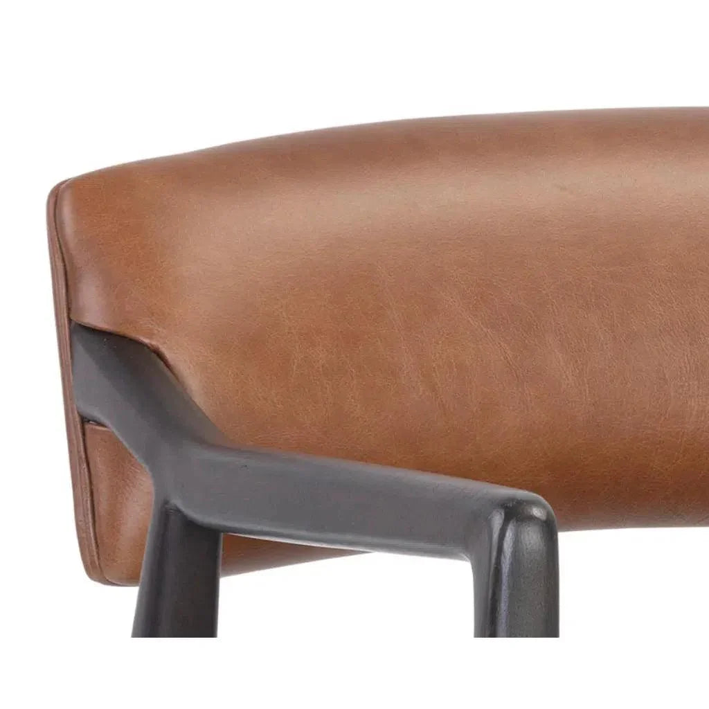 Keagan Leather Lounge Chair - LOOMLAN - SUNPAN - Accent Chairs