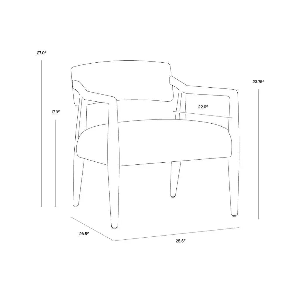 Keagan Leather Lounge Chair - LOOMLAN - SUNPAN - Accent Chairs