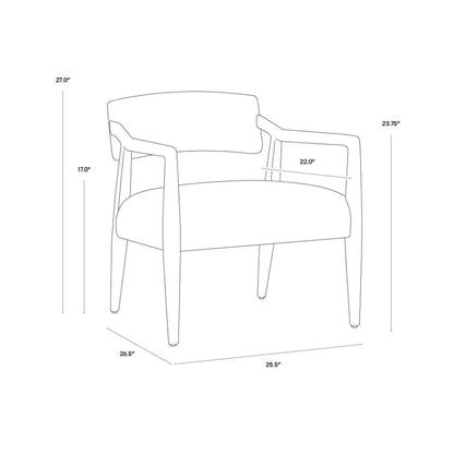 Keagan Leather Lounge Chair - LOOMLAN - SUNPAN - Accent Chairs