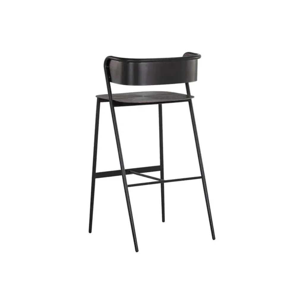 Keanu Powder Coated Iron Barstool - LOOMLAN - SUNPAN - Bar Stools