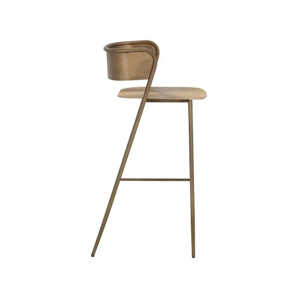 Keanu Powder Coated Iron Barstool - LOOMLAN - SUNPAN - Bar Stools
