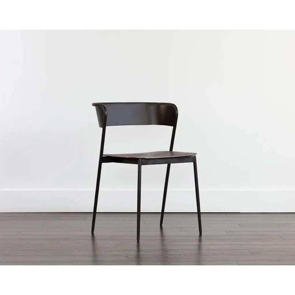 Keanu Powder Coated Iron Dining Chair - LOOMLAN - SUNPAN - Dining Chairs