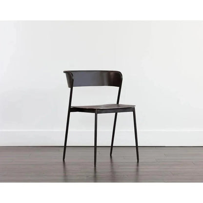 Keanu Powder Coated Iron Dining Chair - LOOMLAN - SUNPAN - Dining Chairs
