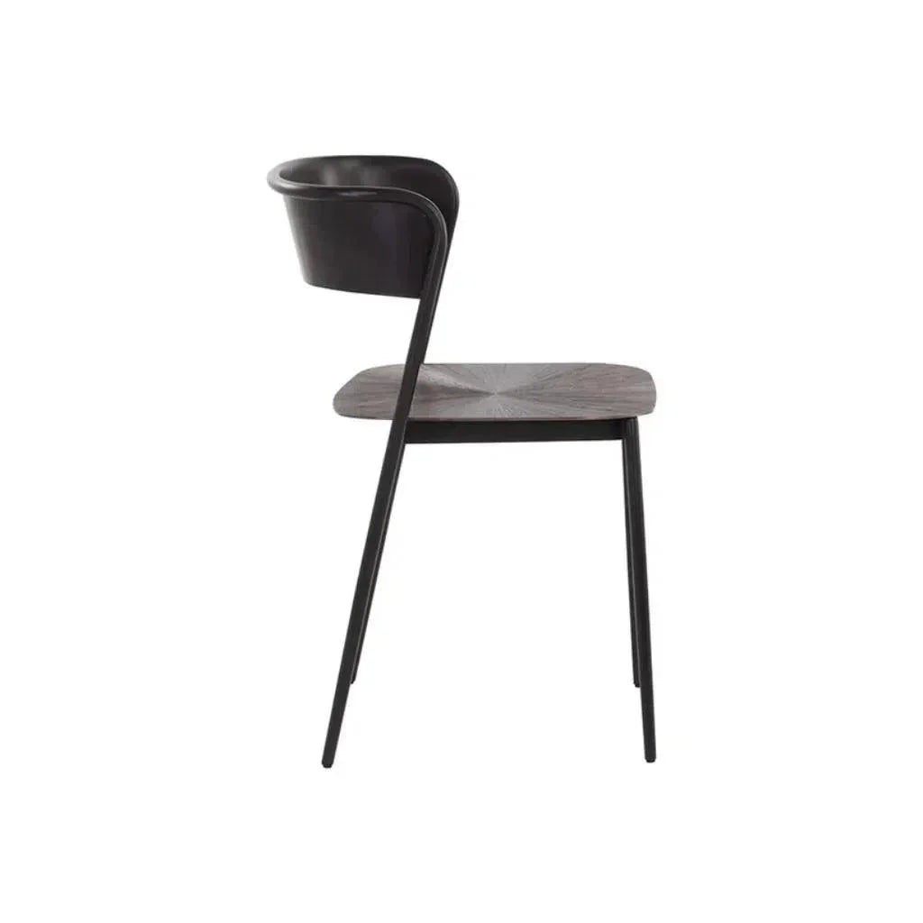 Keanu Powder Coated Iron Dining Chair - LOOMLAN - SUNPAN - Dining Chairs