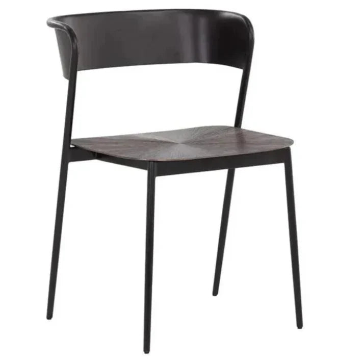 Keanu Powder Coated Iron Dining Chair - LOOMLAN - SUNPAN - Dining Chairs