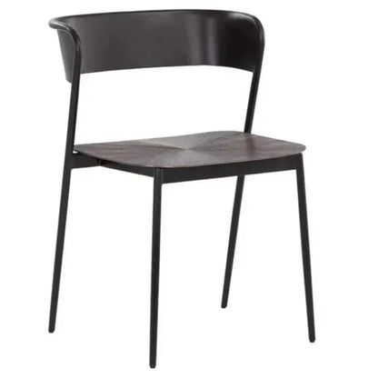 Keanu Powder Coated Iron Dining Chair - LOOMLAN - SUNPAN - Dining Chairs