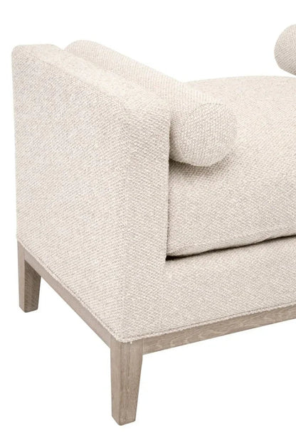 Keaton Cream Fabric Accent Stool - LOOMLAN - Essentials For Living - Poufs and Stools