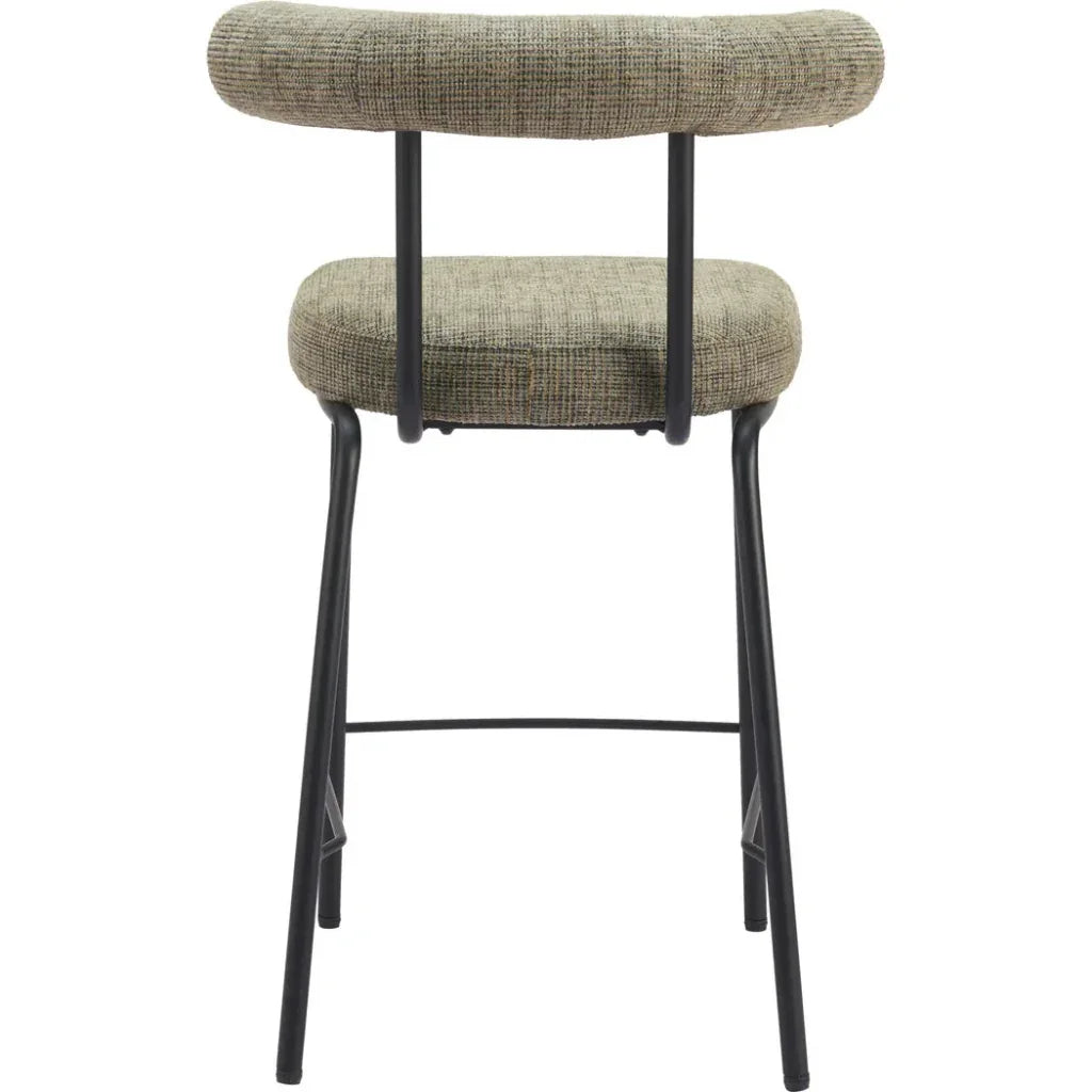 Kede Steel Green Tweed Counter Stool - LOOMLAN - Zuo Modern - Counter Stools