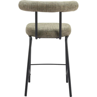 Kede Steel Green Tweed Counter Stool - LOOMLAN - Zuo Modern - Counter Stools
