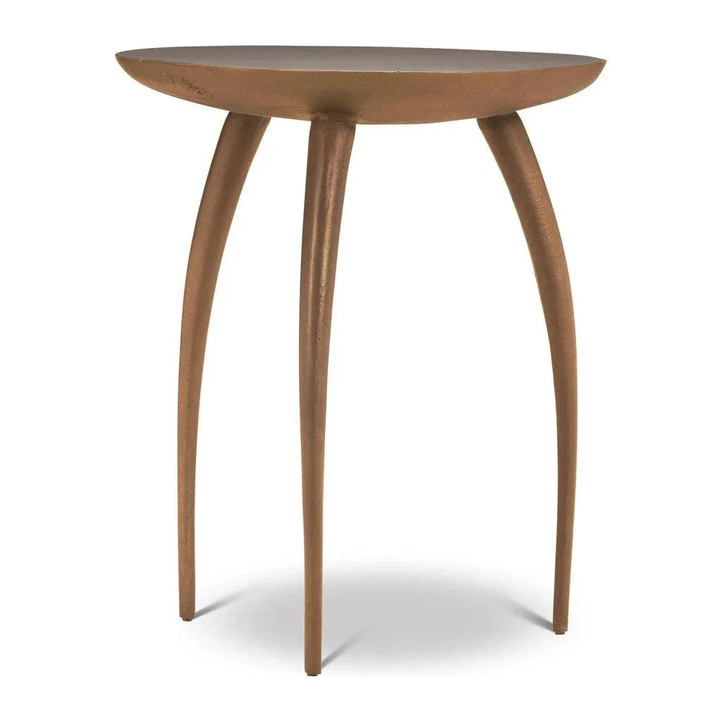 Keel Aluminum Round End Table - LOOMLAN - Urbia - Side Tables