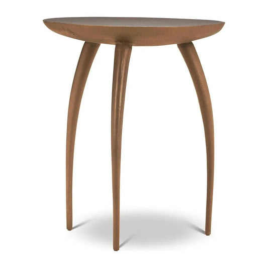 Keel Aluminum Round End Table - LOOMLAN - Urbia - Side Tables