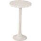 Keiran Wood White Round Accent Table - LOOMLAN - Bassett Mirror - Side Tables