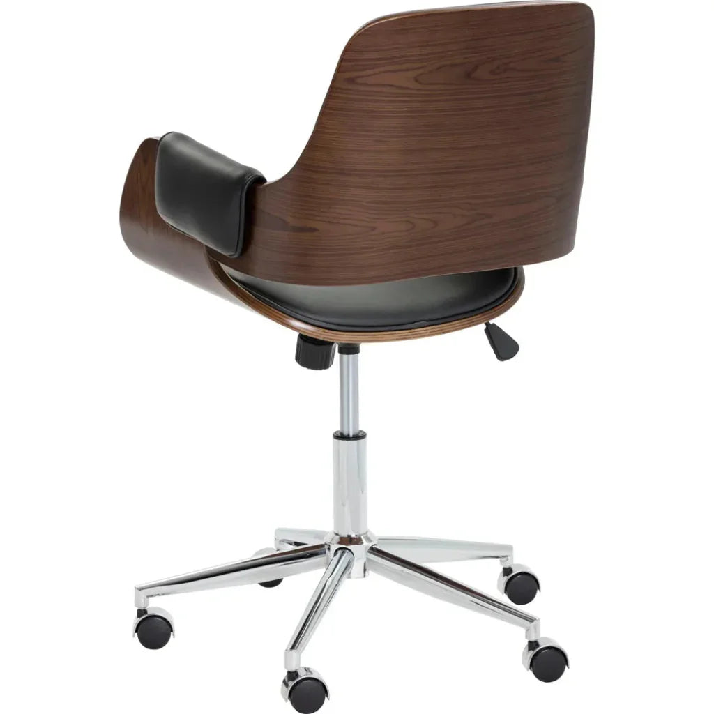 Kellan Office Chair Onyx Faux Leather Seat-Office Chairs-SUNPAN-LOOMLAN