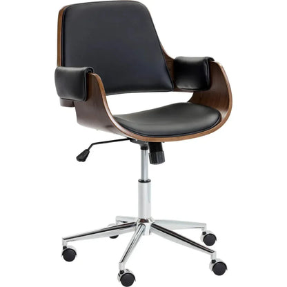 Kellan Office Chair Onyx Faux Leather Seat-Office Chairs-SUNPAN-LOOMLAN