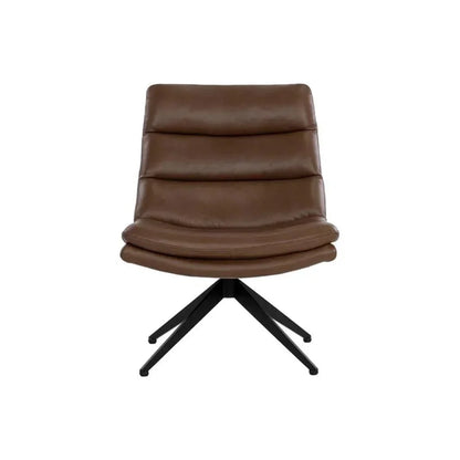 Keller Leather Swivel Lounge Chair - LOOMLAN - SUNPAN - Accent Chairs