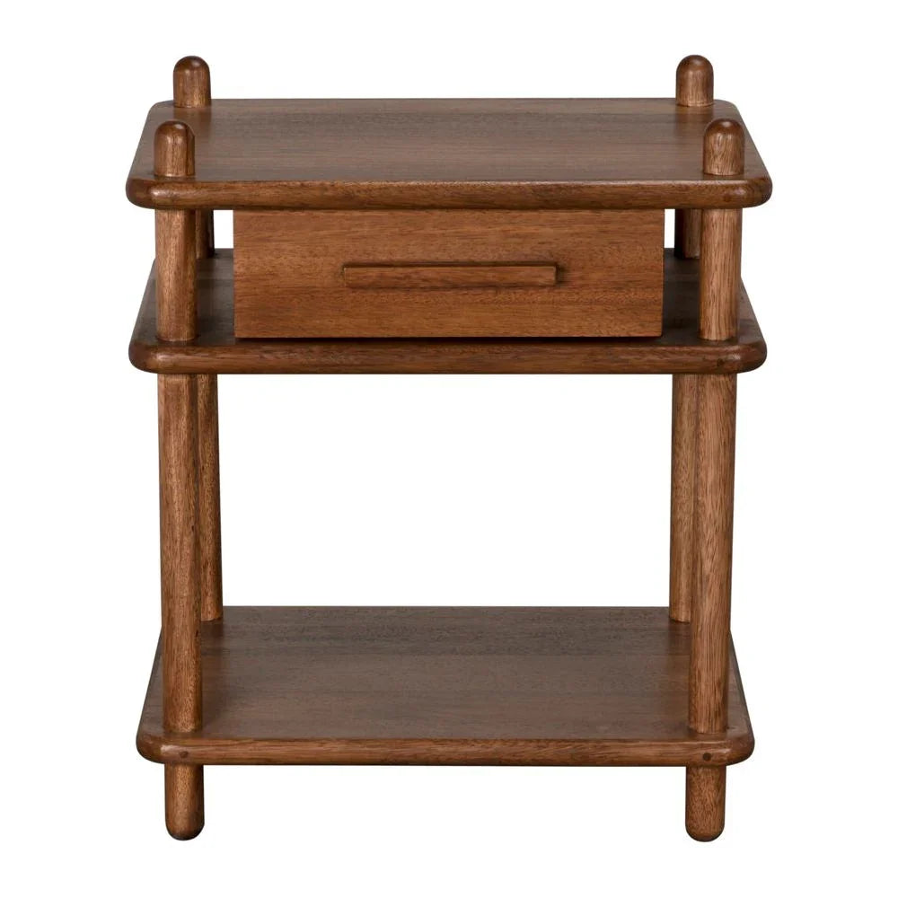 Keller Wooden Rectangular Side Table - LOOMLAN - Noir - Side Tables