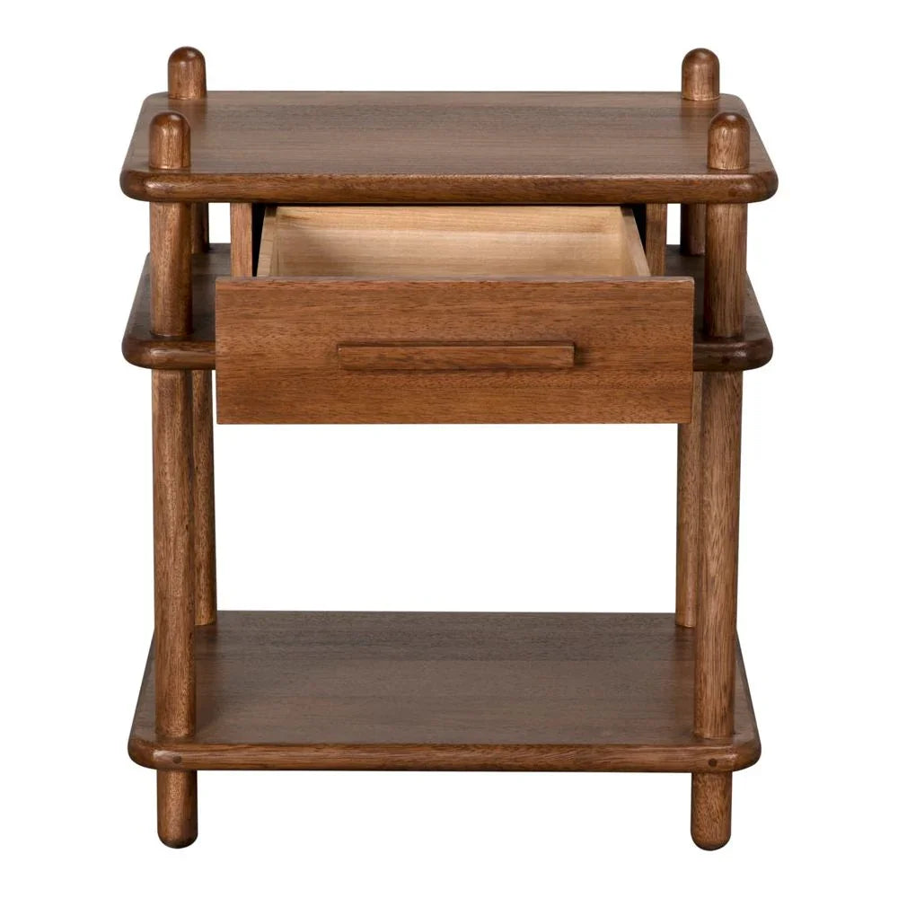 Keller Wooden Rectangular Side Table - LOOMLAN - Noir - Side Tables