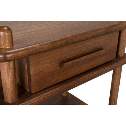 Keller Wooden Rectangular Side Table - LOOMLAN - Noir - Side Tables