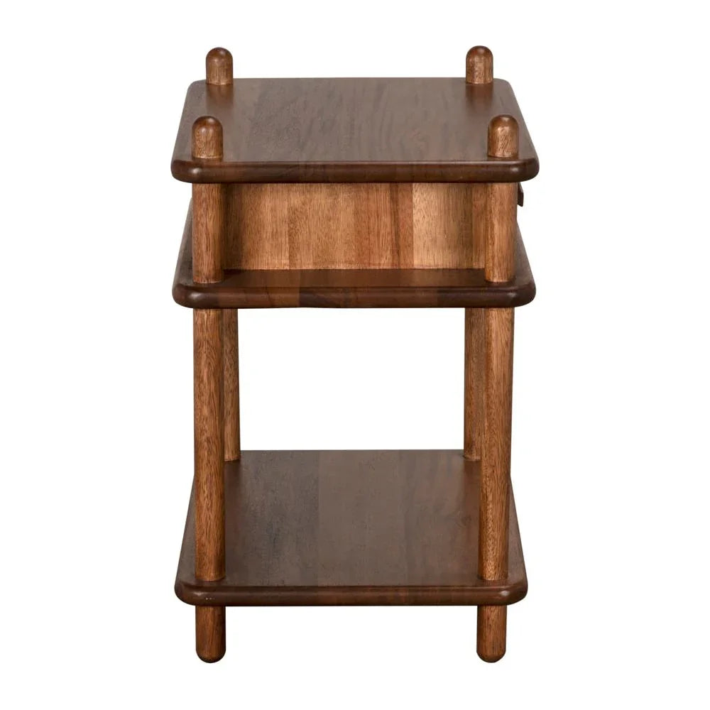 Keller Wooden Rectangular Side Table - LOOMLAN - Noir - Side Tables