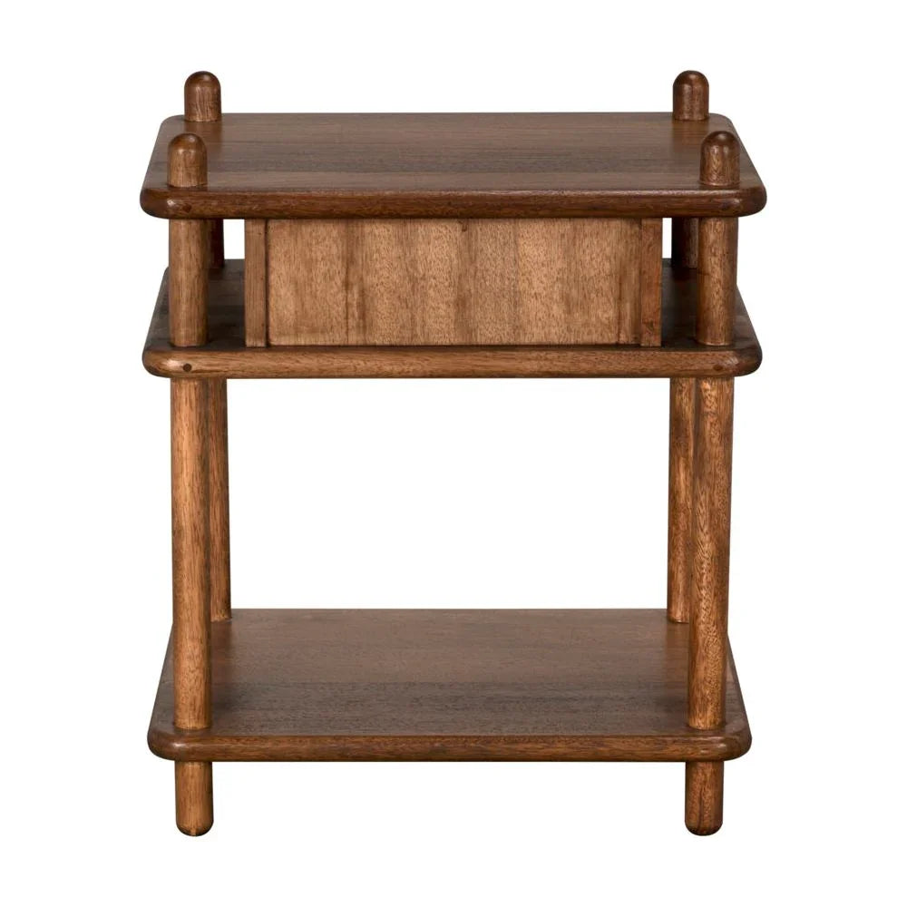 Keller Wooden Rectangular Side Table - LOOMLAN - Noir - Side Tables