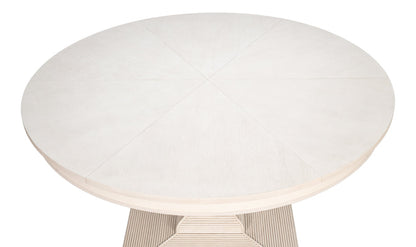 Kelso Equestrian Extendable Round Dining Table-Dining Tables-Sarreid-LOOMLAN