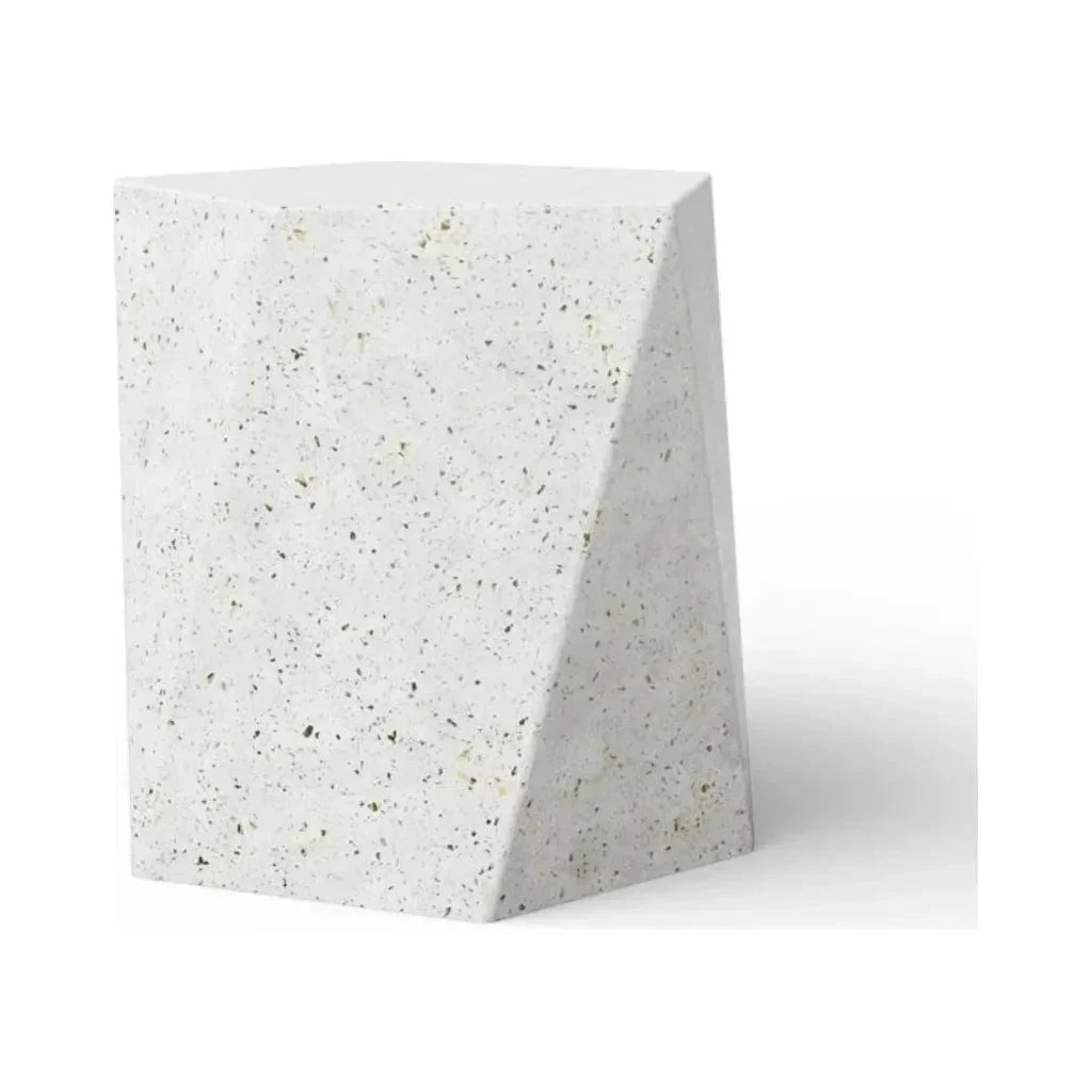 Kelson Pentagonal Surfaced Concrete Outdoor Stool-Garden Stools-Urbia-LOOMLAN