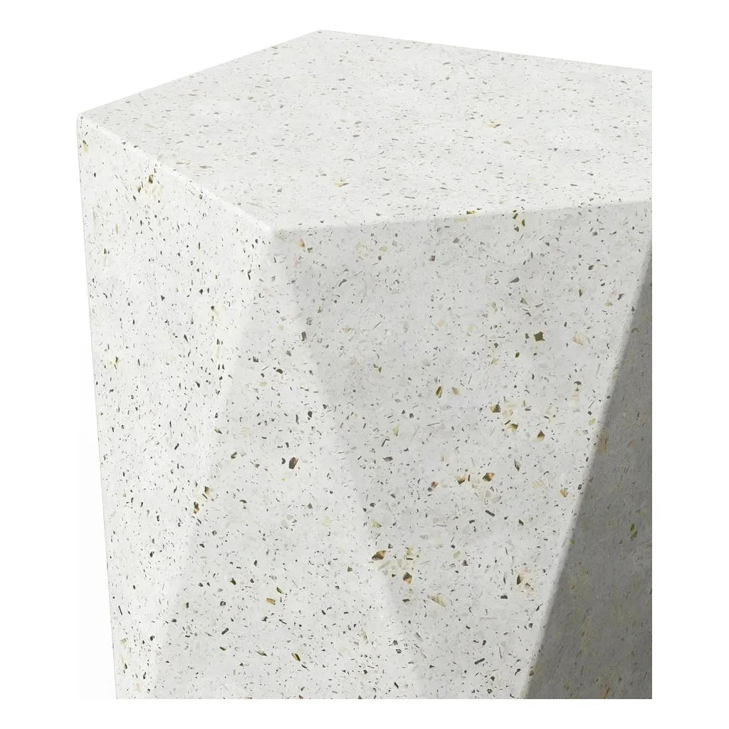 Kelson Pentagonal Surfaced Concrete Outdoor Stool-Garden Stools-Urbia-LOOMLAN