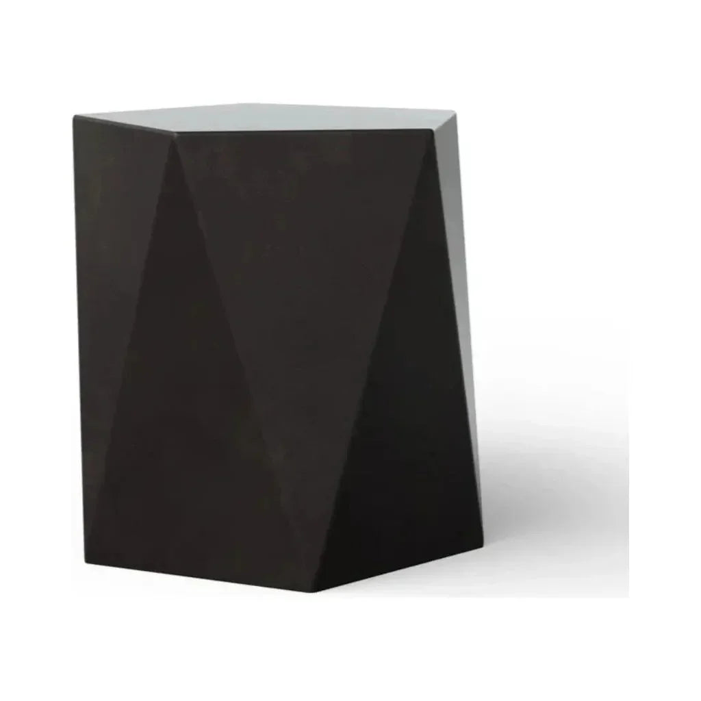 Kelson Pentagonal Surfaced Concrete Outdoor Stool-Garden Stools-Urbia-LOOMLAN