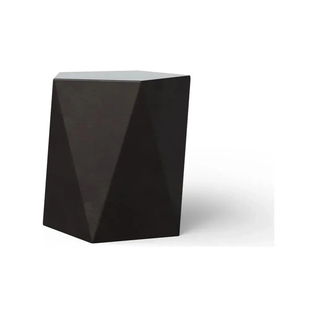 Kelson Pentagonal Surfaced Concrete Outdoor Stool-Garden Stools-Urbia-LOOMLAN