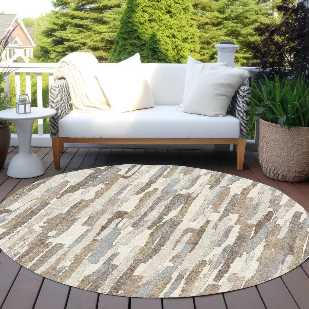 Kember Ivory Washable Indoor - Outdoor Rug - LOOMLAN - LOOMLAN Rugs - Outdoor Rugs