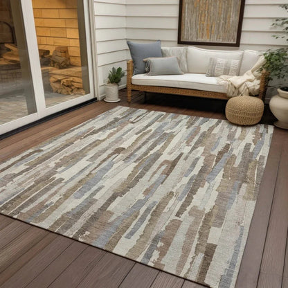 Kember Ivory Washable Indoor - Outdoor Rug - LOOMLAN - LOOMLAN Rugs - Outdoor Rugs