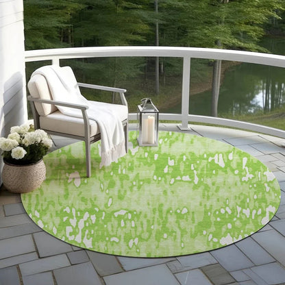 Ken Lime Washable Indoor-Outdoor Rug-Outdoor Rugs-LOOMLAN Rugs-LOOMLAN