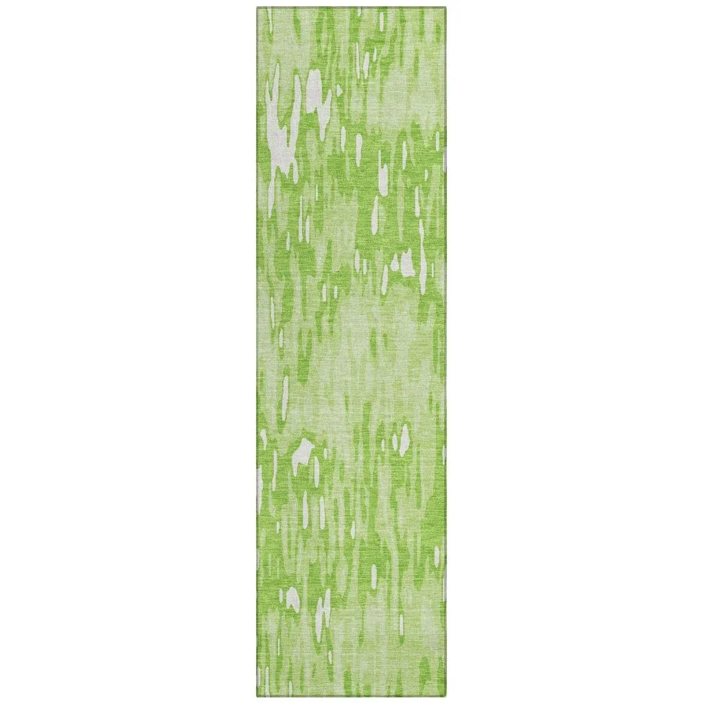 Ken Lime Washable Indoor-Outdoor Rug-Outdoor Rugs-LOOMLAN Rugs-2'3" x 7'6"-LOOMLAN